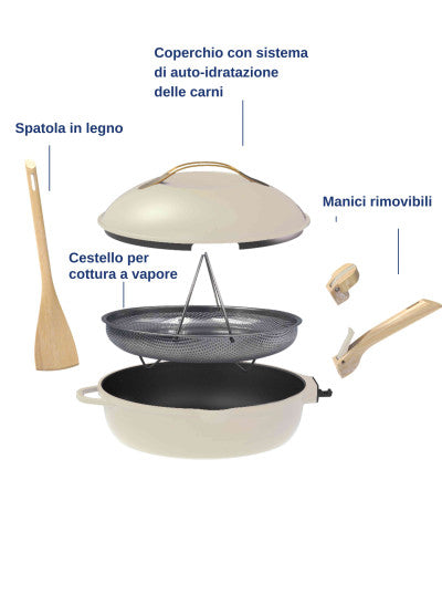 La Favolosa padella 24 cm - colore bianco