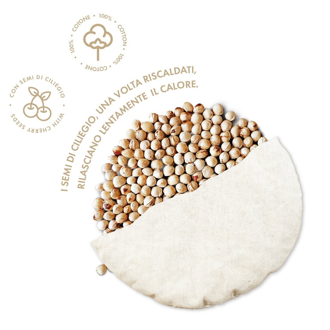 Wd Lifestyle Sacchetto pane riscaldabile in cotone Decoro gessato ocra - WD571DE
