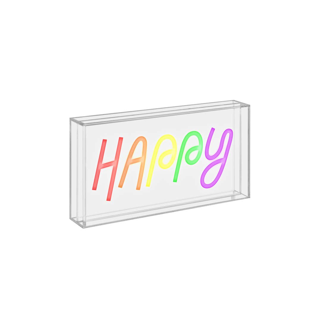 Insegna Neon con scritta - 23x13 / Happy