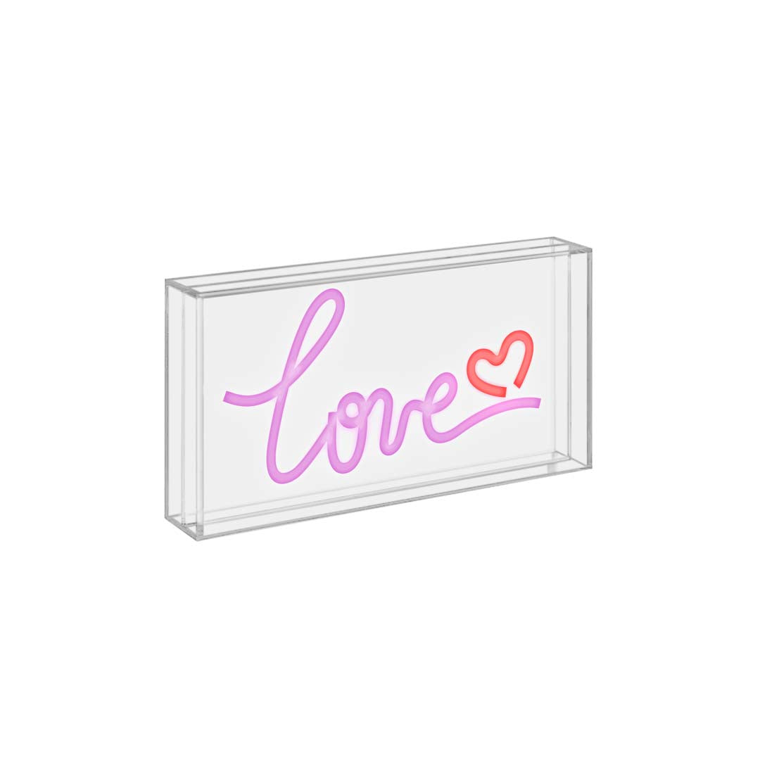 Wd Lifestyle Insegna Neon con cornice in plexiglass 23 x 13 cm Decoro LOVE - WD7