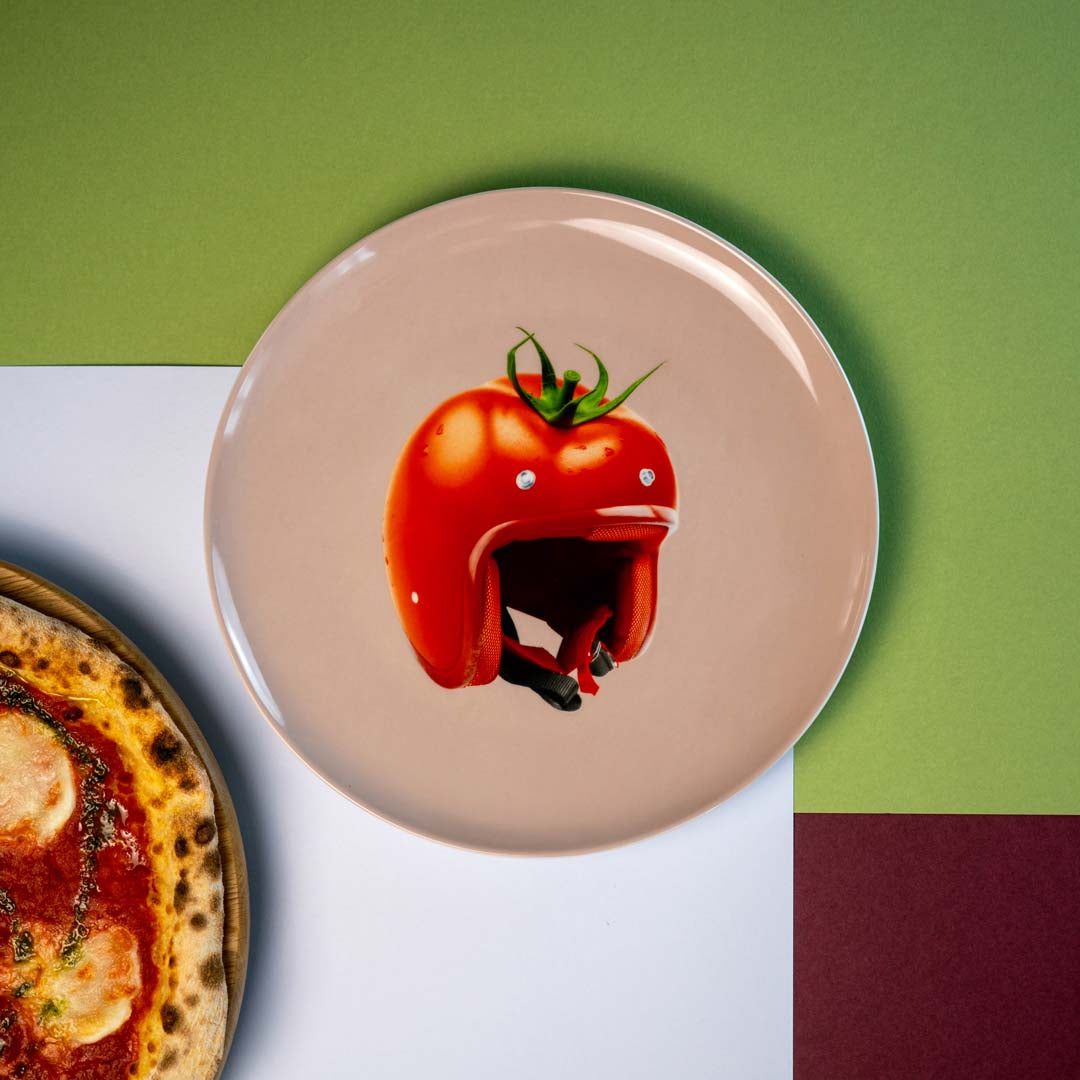 Piatto pizza Porcellana / 30,5cm - Decoro Casco