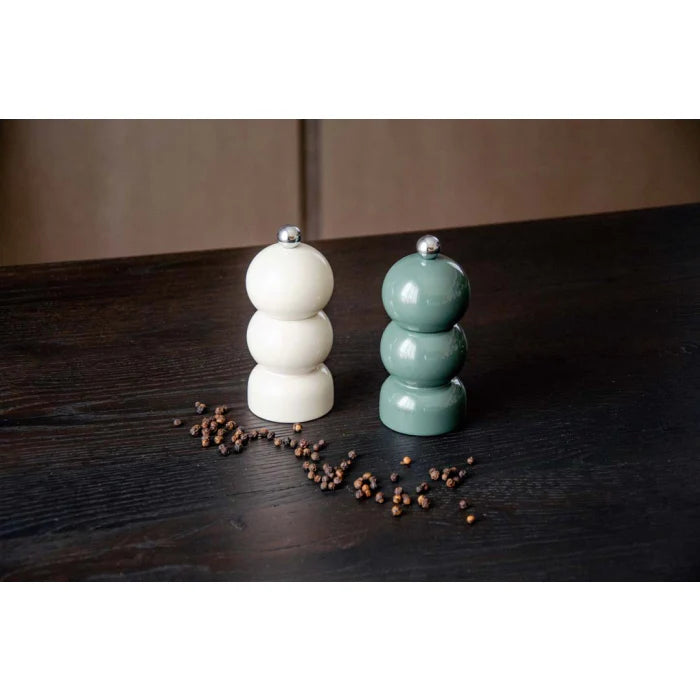 Set macina pepe e sale - macina in Ceramica / legno laccato Crema - antracite
