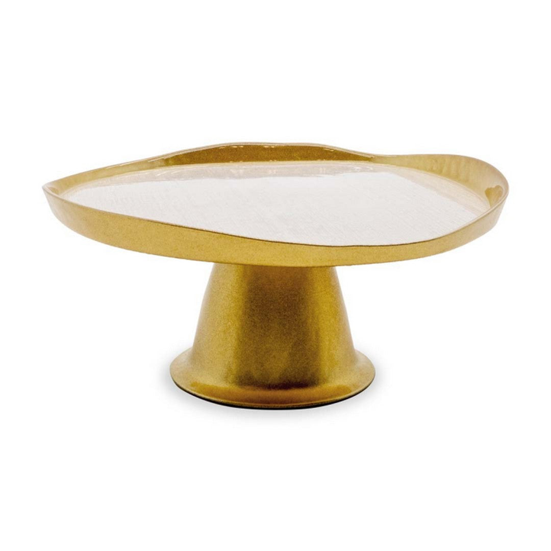 Wd Lifestyle Alzata in vetro Diametro 28 cm Oro e Perla - WD738ORO