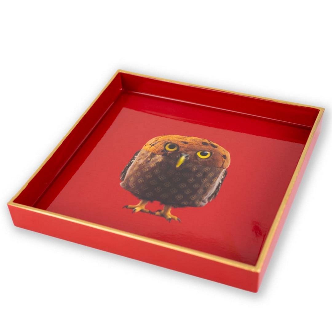 Wd Lifestyle Vassoio svuota tasche Quadrato 20 x 20 cm Decoro panettone - WD758