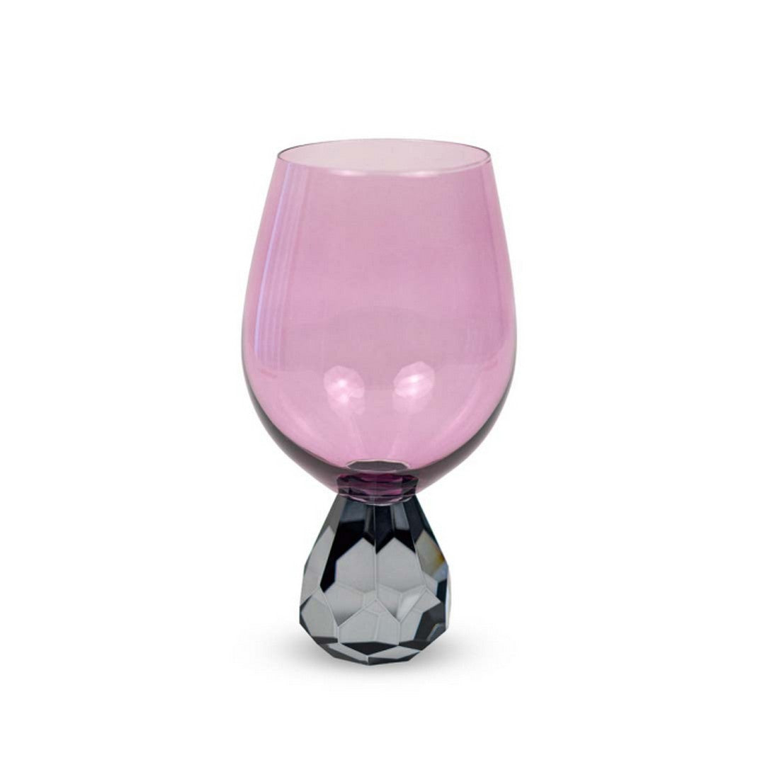 Wd Lifestyle Bicchiere cocktail in vetro effetto diamante viola e grigio - WD761