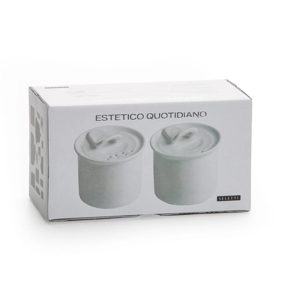 Estetico Quotidiano Set 1 Salt + 1 Pepper Porcellana