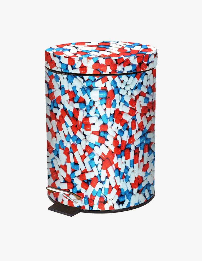 Seletti Pattumiera In Metallo E Plastica "Toiletpaper Home"Ø 20,5 H. 27,5 -