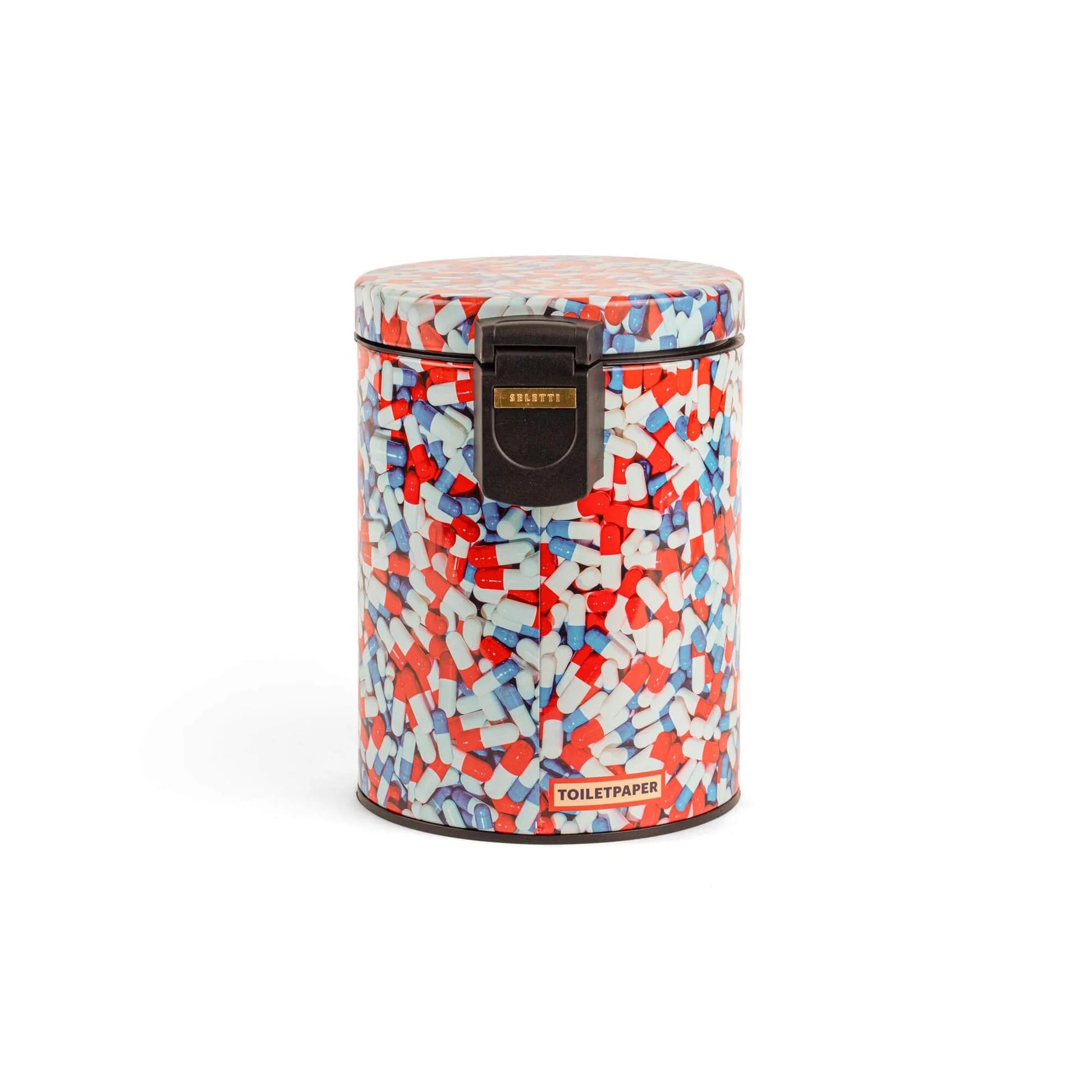Seletti Pattumiera In Metallo E Plastica "Toiletpaper Home"Ø 20,5 H. 27,5 -