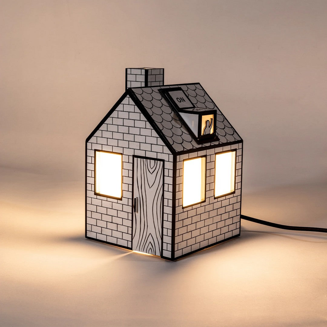 Seletti Lampada Da Tavolo In Carta Riciclata "On-Off" 16X16X25Cm - 15195