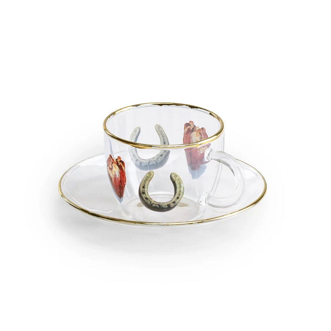 Seletti Set Caffe In Vetro "Toiletpaper"