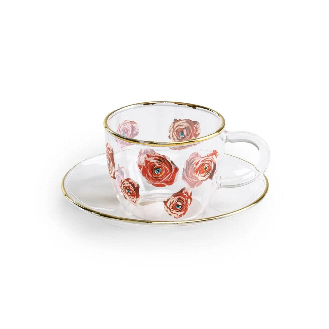 Seletti Set Caffe In Vetro "Toiletpaper"
