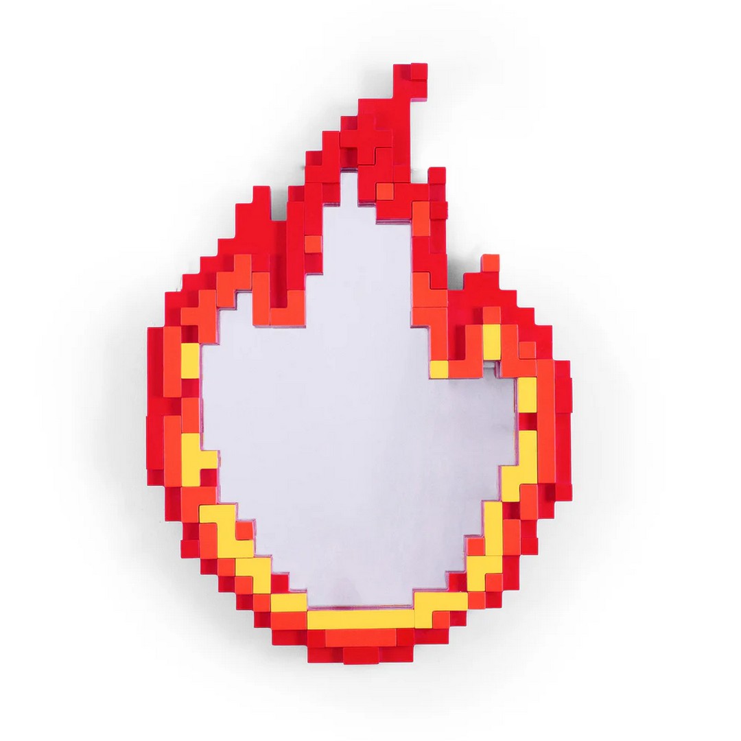 Seletti Specchio "Pixel Mirror" Con Cornice In Mdf Cm 49,5 70,5 - Flame - 1705