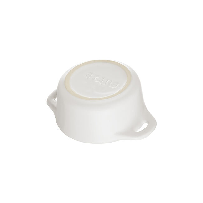 Mini cocotte rotonda - 10 cm, bianco