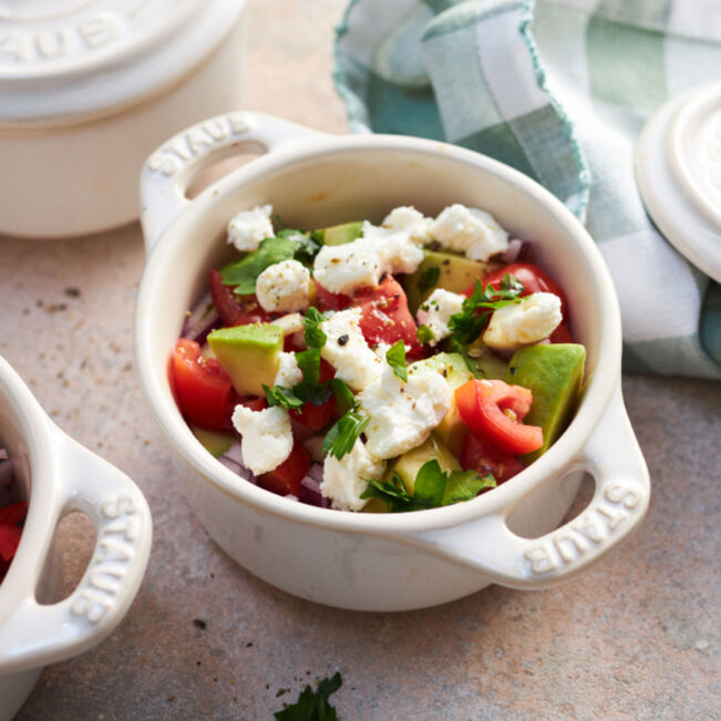 Mini cocotte rotonda - 10 cm, bianco