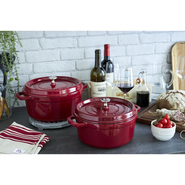 Cocotte rotonda - 26 cm, bordeaux