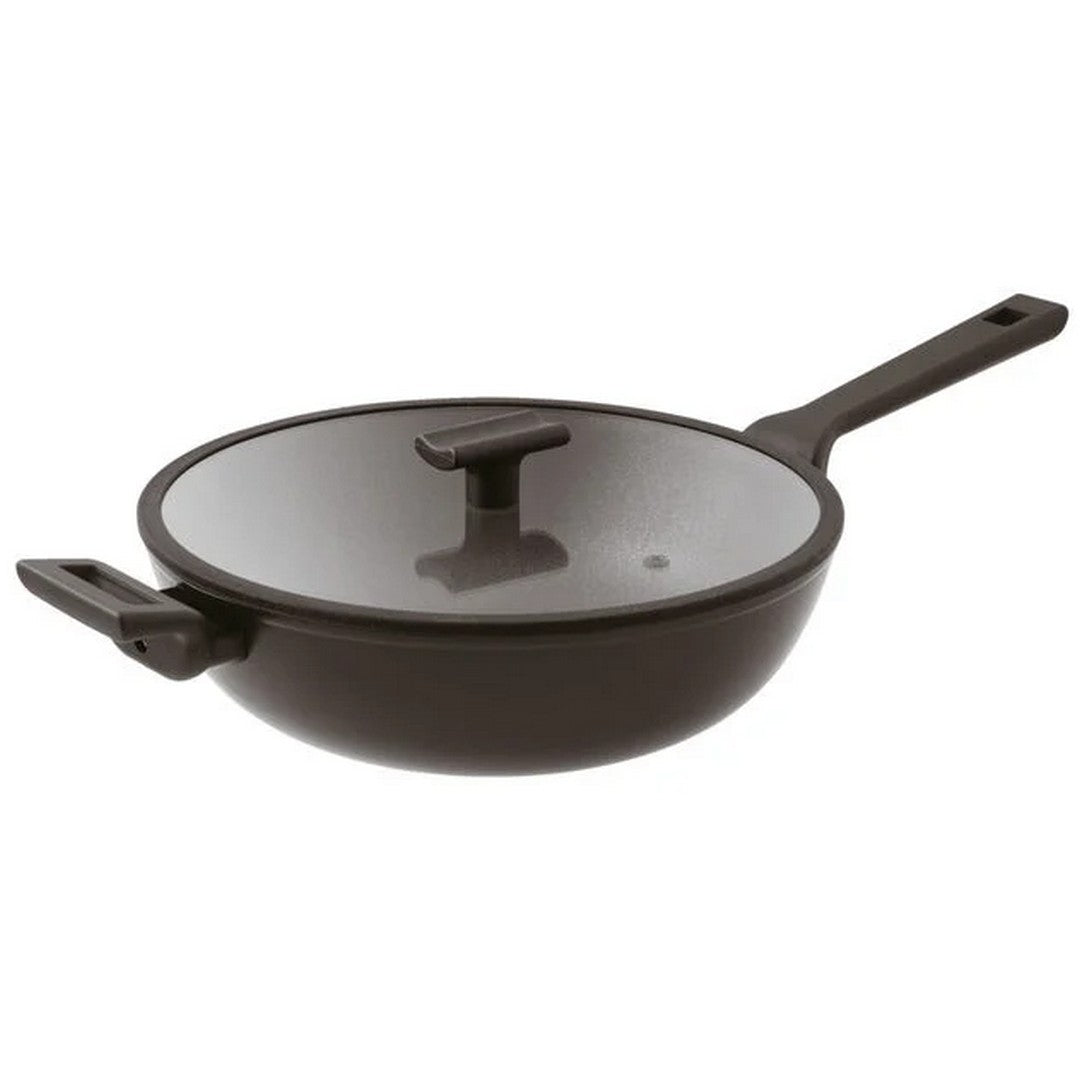 Wok 1 Manico Cm 30 C/Coperchio Titan Pro Double Induction Alluminio