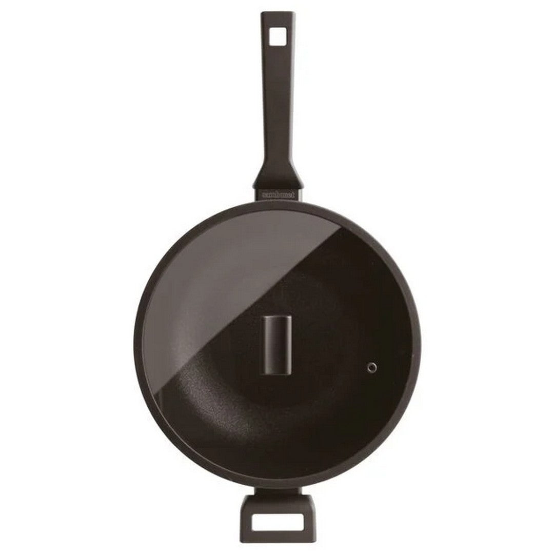 Wok 1 Manico Cm 30 C/Coperchio Titan Pro Double Induction Alluminio