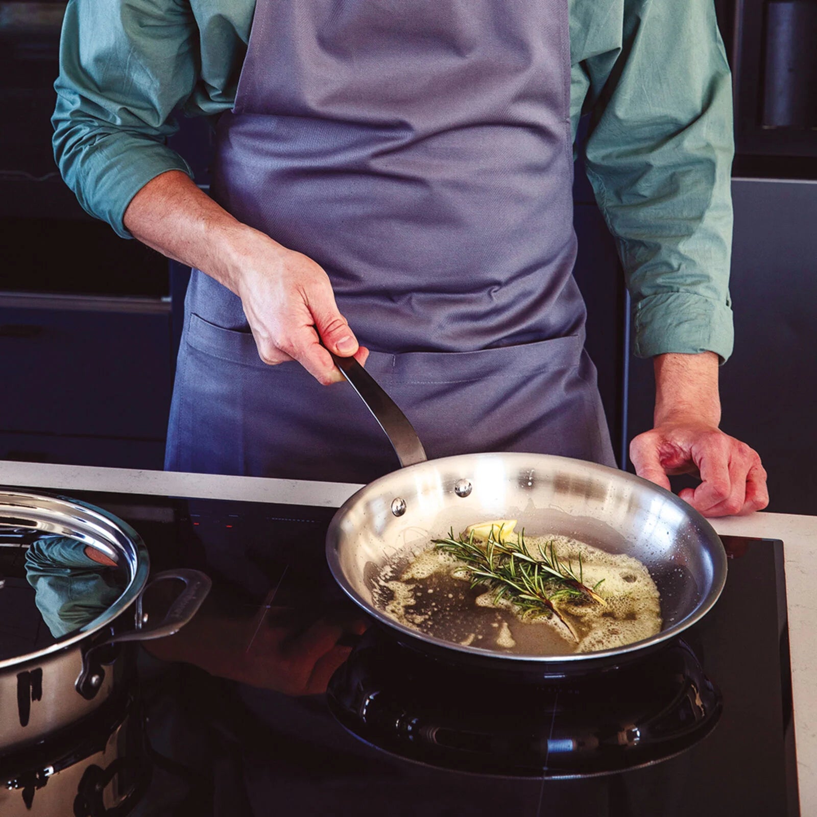 Padella 1 Manico Cm 30 H 5 Home Chef Inox