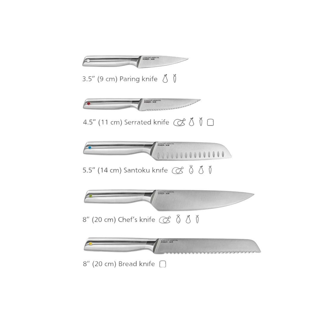 Joseph Joseph Set Coltelli Cucina Elevate 5 Pezzi