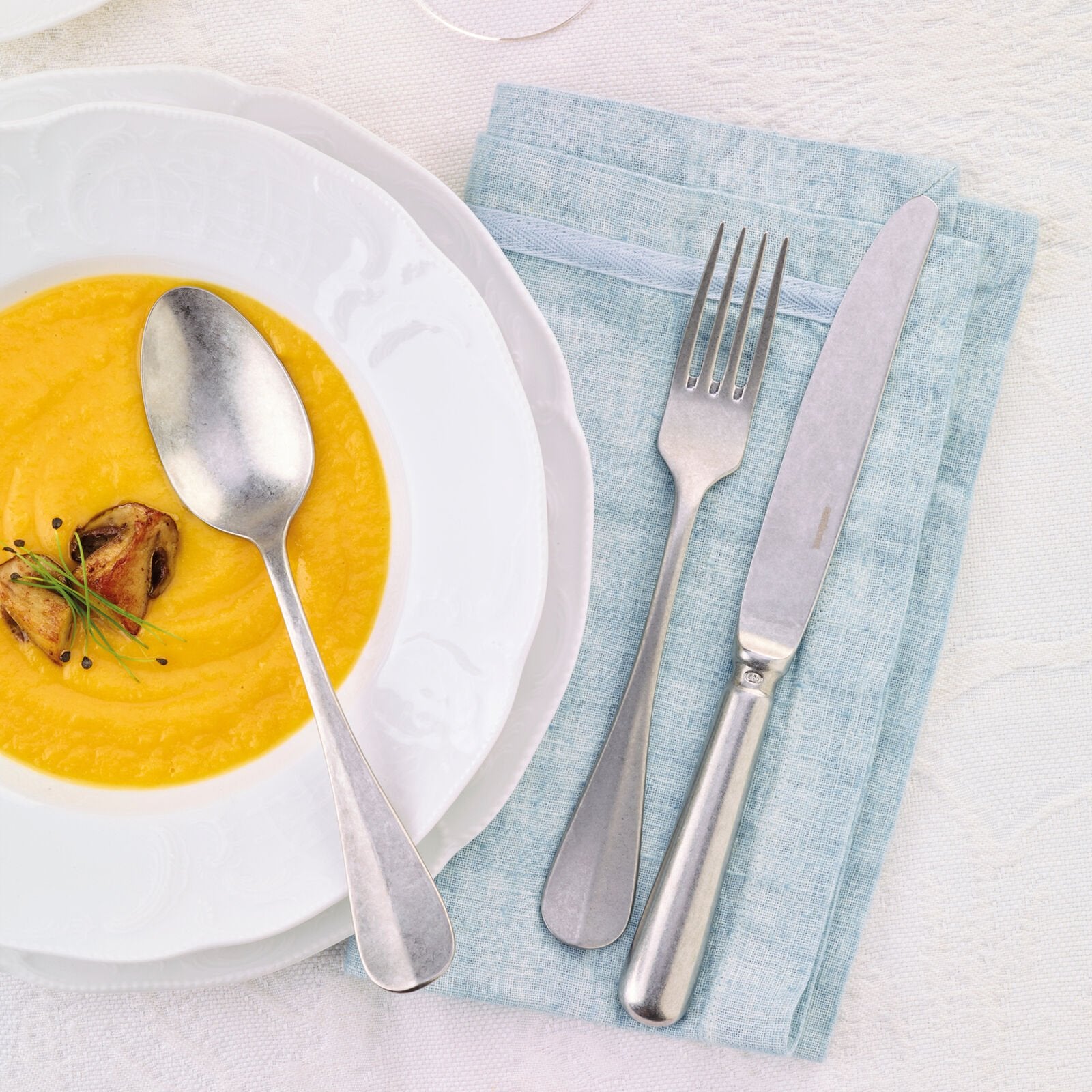 Servizio 36 Pz Monoblocco Baguette Vintage Inox