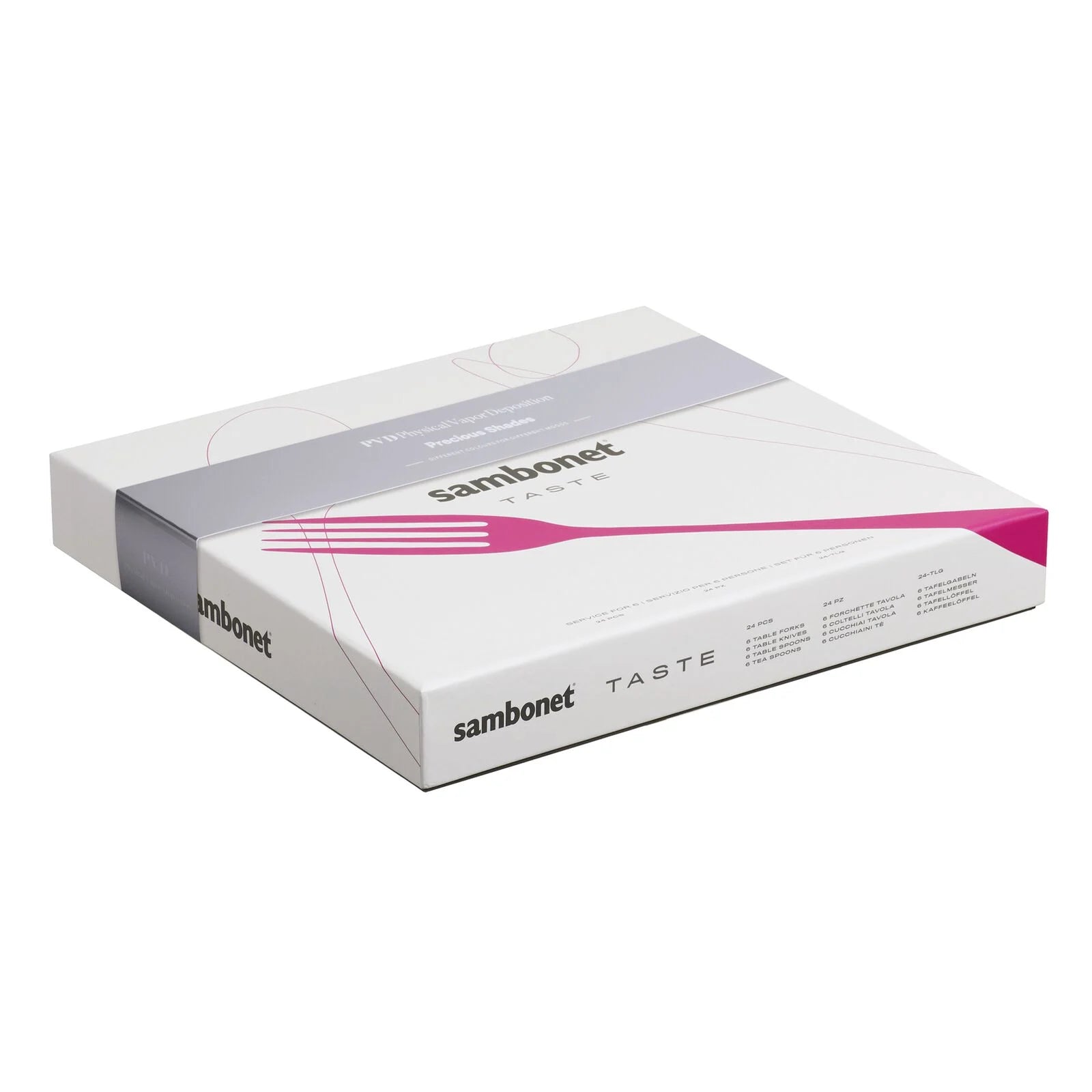 Taste - servizio tavola 24 posate - in acciaio inox - Mirror PVD Copper