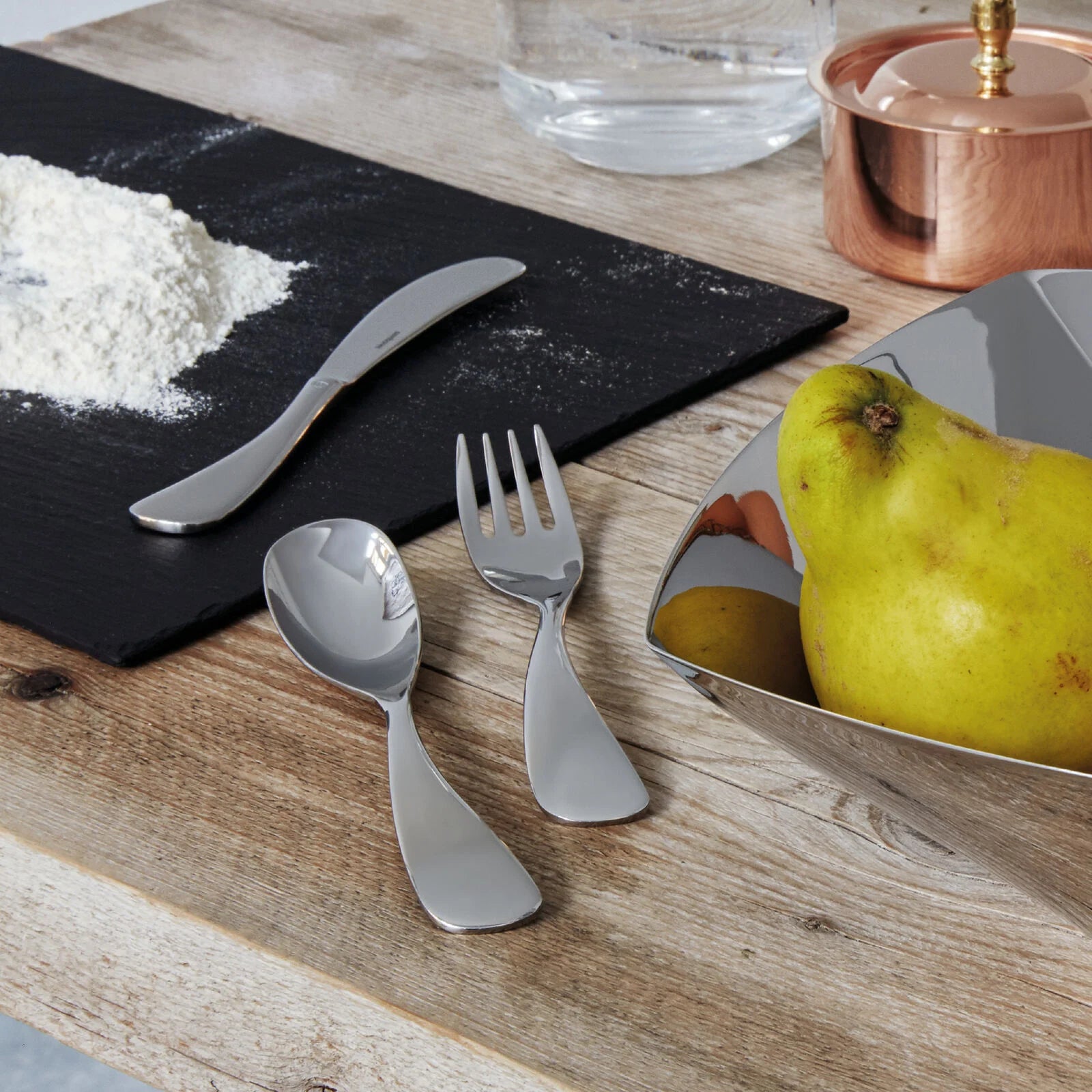 Kids mix Set tavola bambino 4 posate in acciaio inox