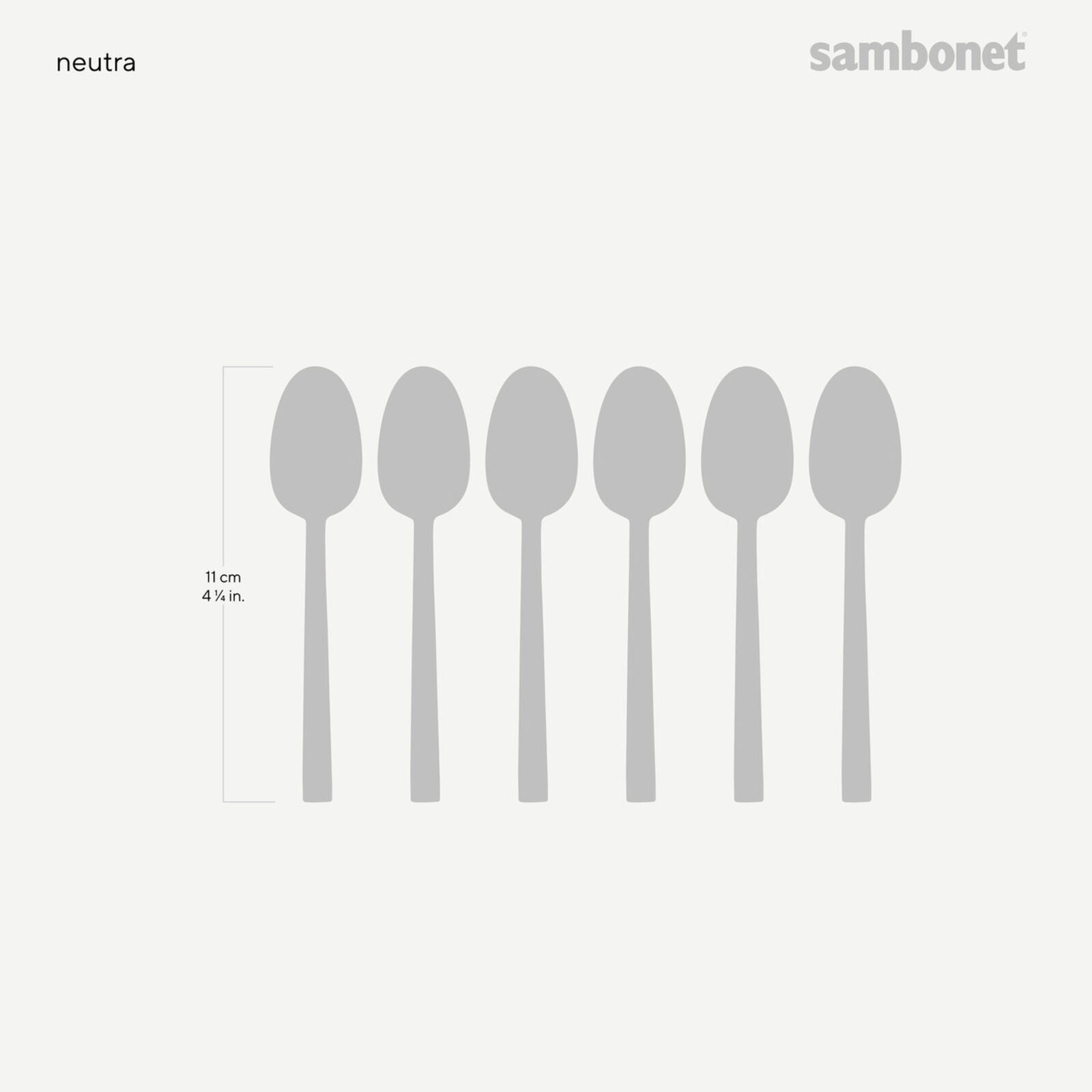 Sambonet Confezione Regalo 6 Cucchiaini Moka Neutra Inox