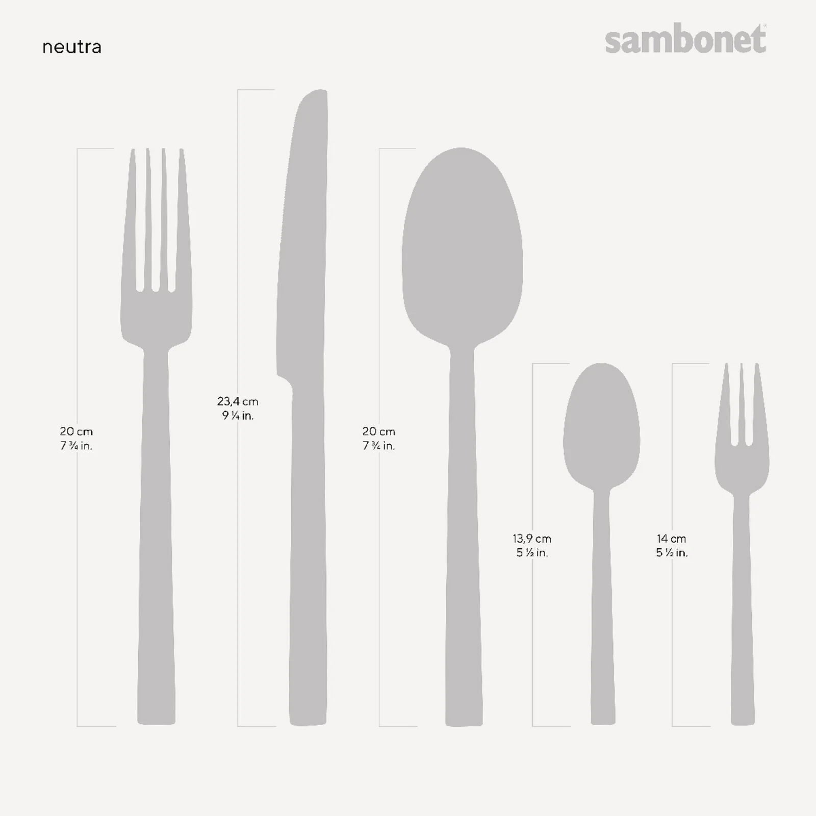 Neutra - servizio tavola 30 posate - in acciaio Inox