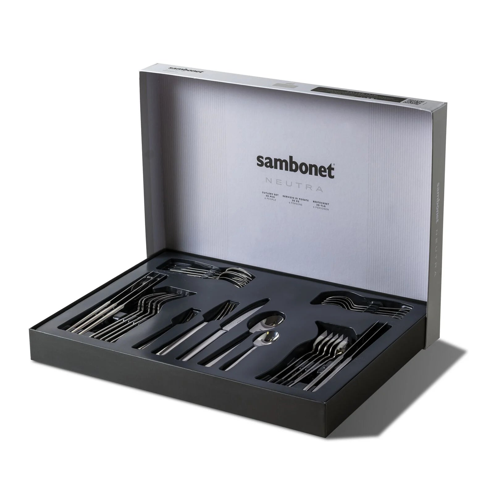 Neutra - servizio tavola 30 posate - in acciaio Inox