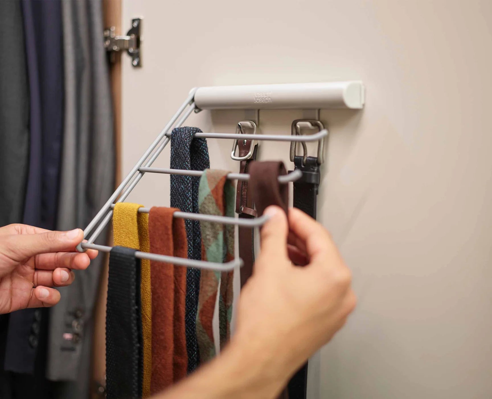 Asta per appendere cinture, cravatte e sciarpe Orderly™ - colore Ecru