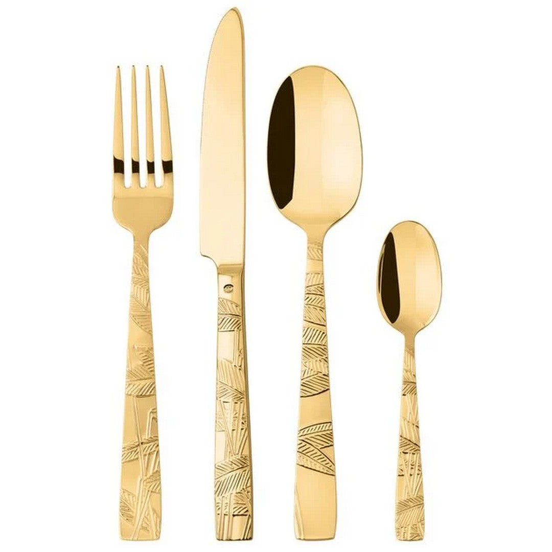 Sambonet Servizio 24 Pz Monoblocco Jungle Pvd Oro - 52767G81