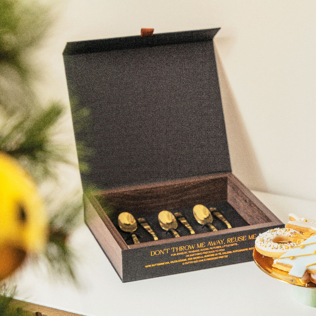 Confezione Regalo Sambonet 6 Cucchiaini Moka Jungle Pvd Oro - 52767GA7