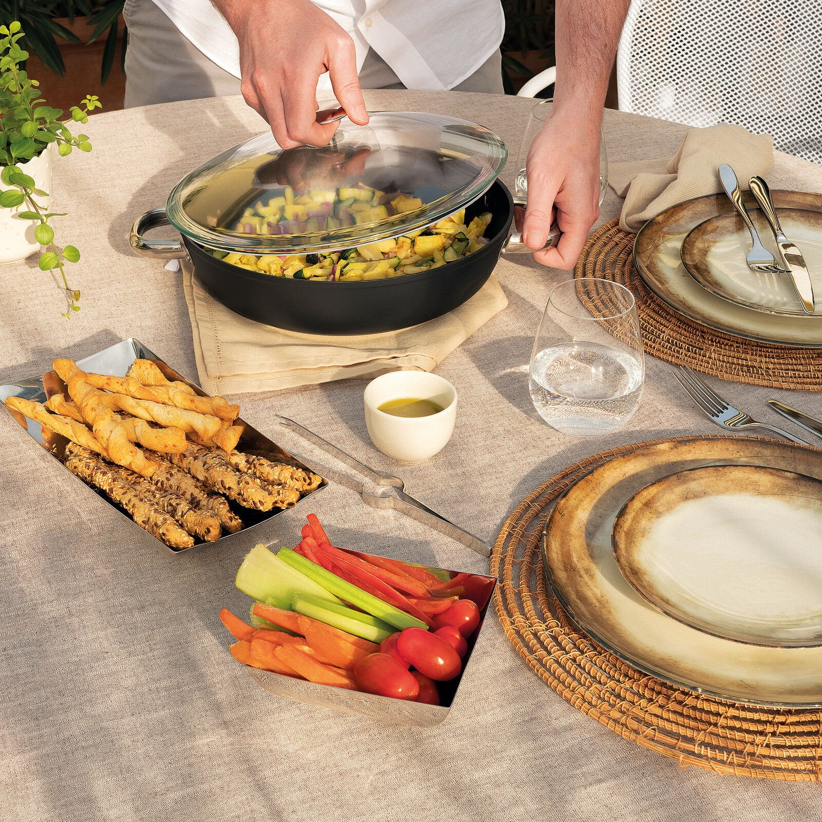 Linea Q Cesto Pane in acciaio inox 24 cm