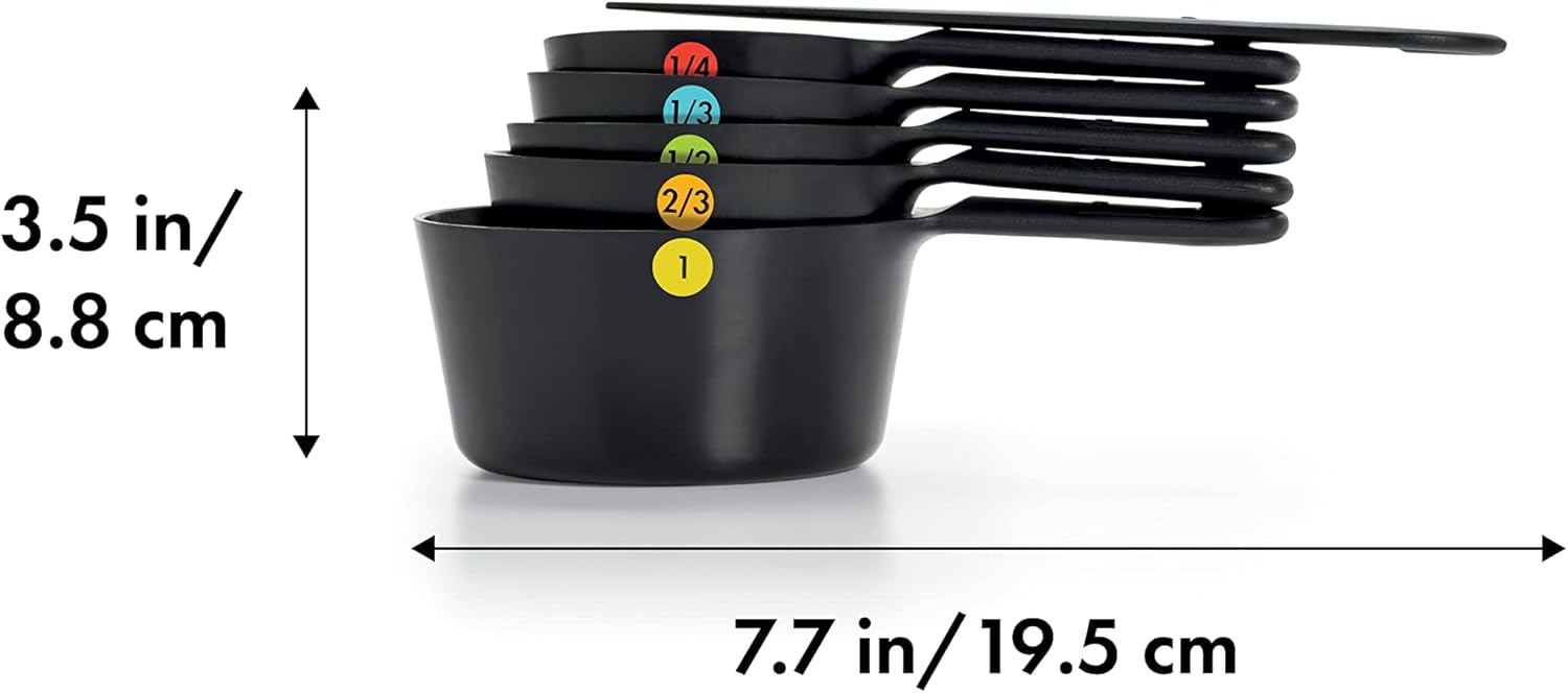 Set di Tazze da Misurazione e Dosaggio / 6pz / NERO