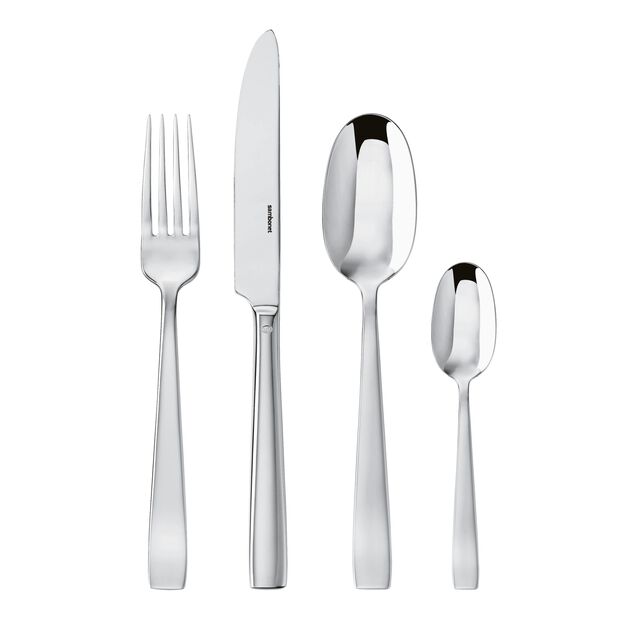 FLAT Servizio Tavola 24 PZ Monoblocco - Acciaio Inox Mirror