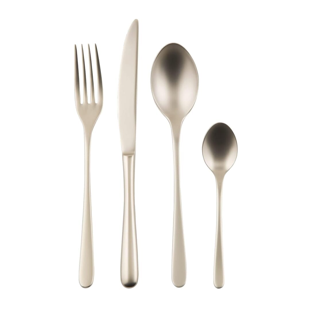 Servizio Posate 24 Pezzi Sambonet Taste Pvd Champagne Antique