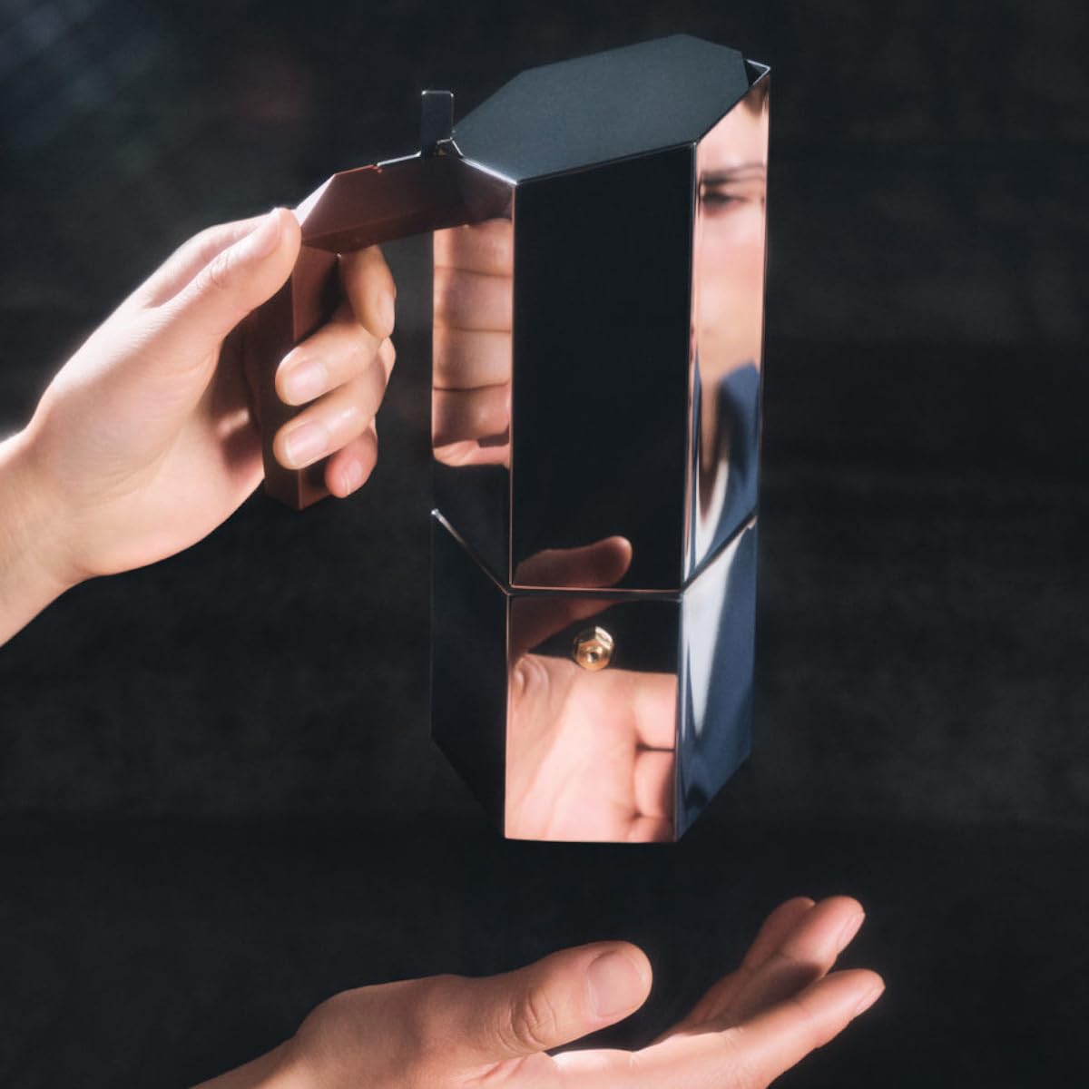 MENHIR Caffettiera espresso in acciaio inox 18/10 - 3 Tazze