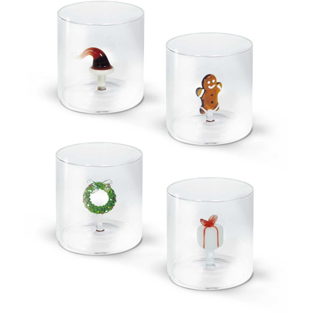 Set 4 Bicchieri in vetro borosilicato