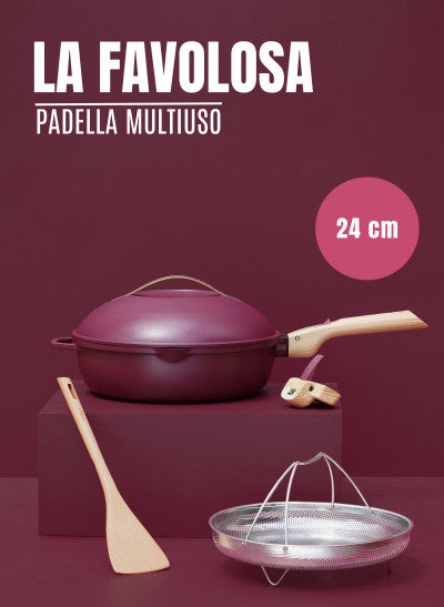 La Favolosa padella 24 cm - colore rosso