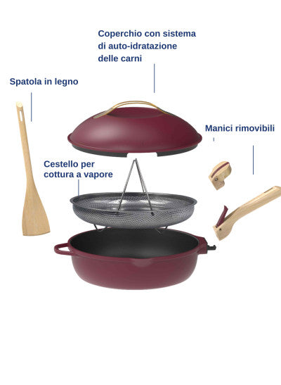 La Favolosa padella 24 cm - colore rosso