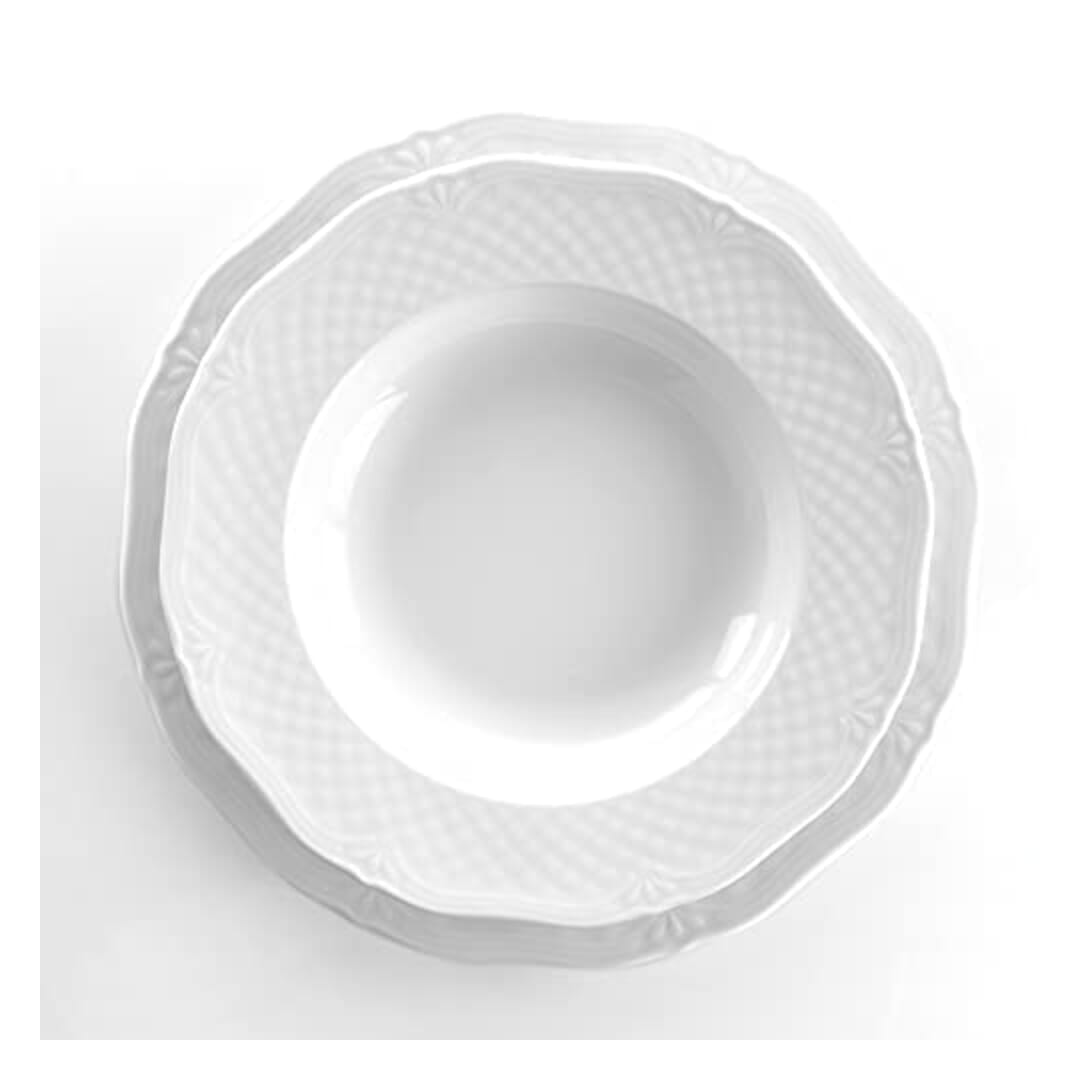 Tavola 18Pz Flora Weiss