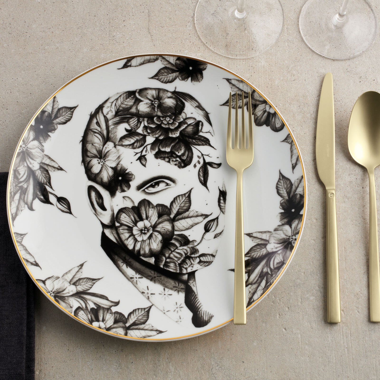 Rock - Set 6 forchettine dolce color antique champagne