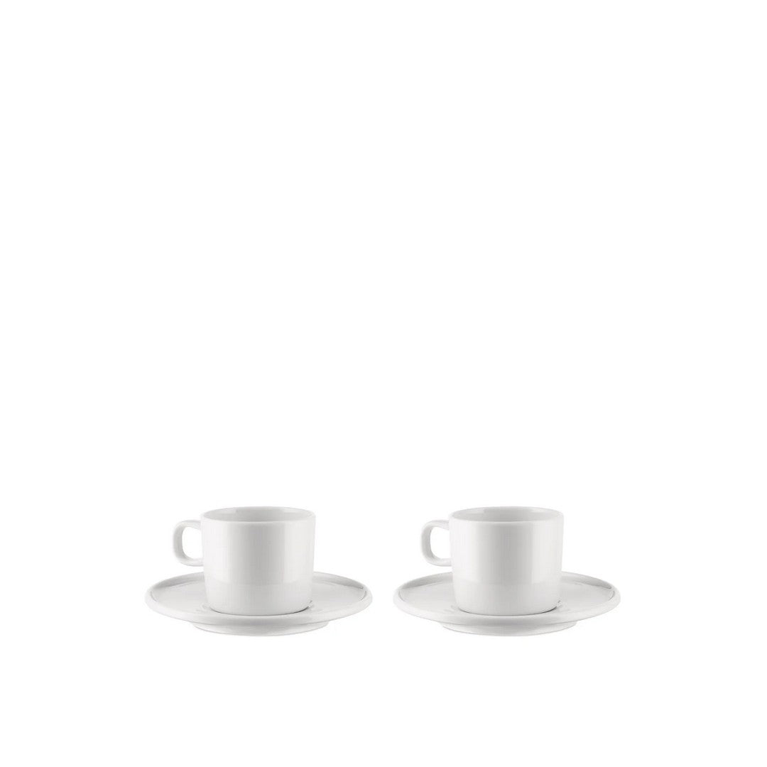 Alessi Platebowlcup Set di due tazze da caffè con sottotazza