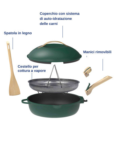 La Favolosa padella 24 cm - colore verde