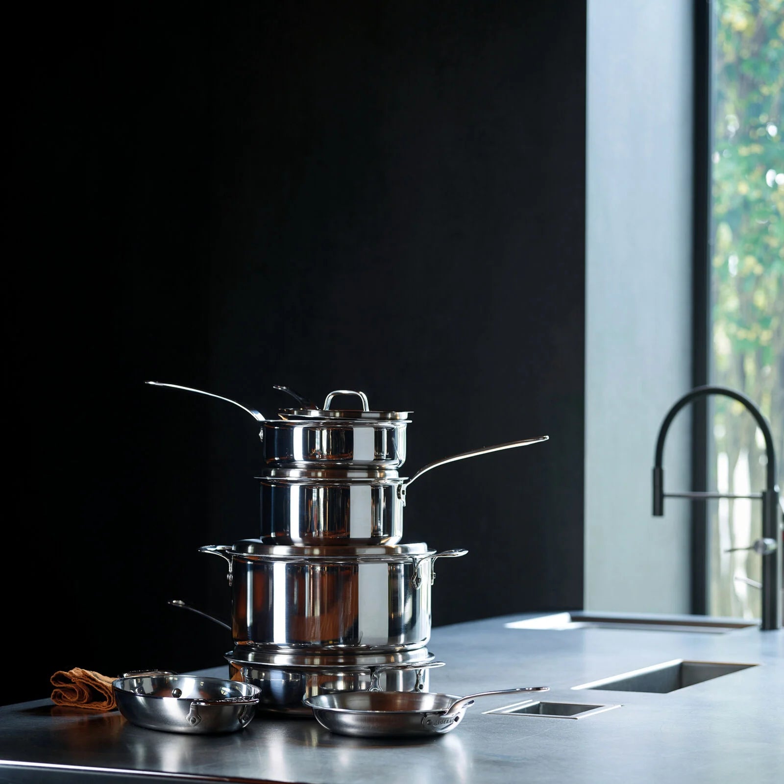 Serie 12200 Casseruola bassa in Acciaio inox, Alluminio - 24 cm