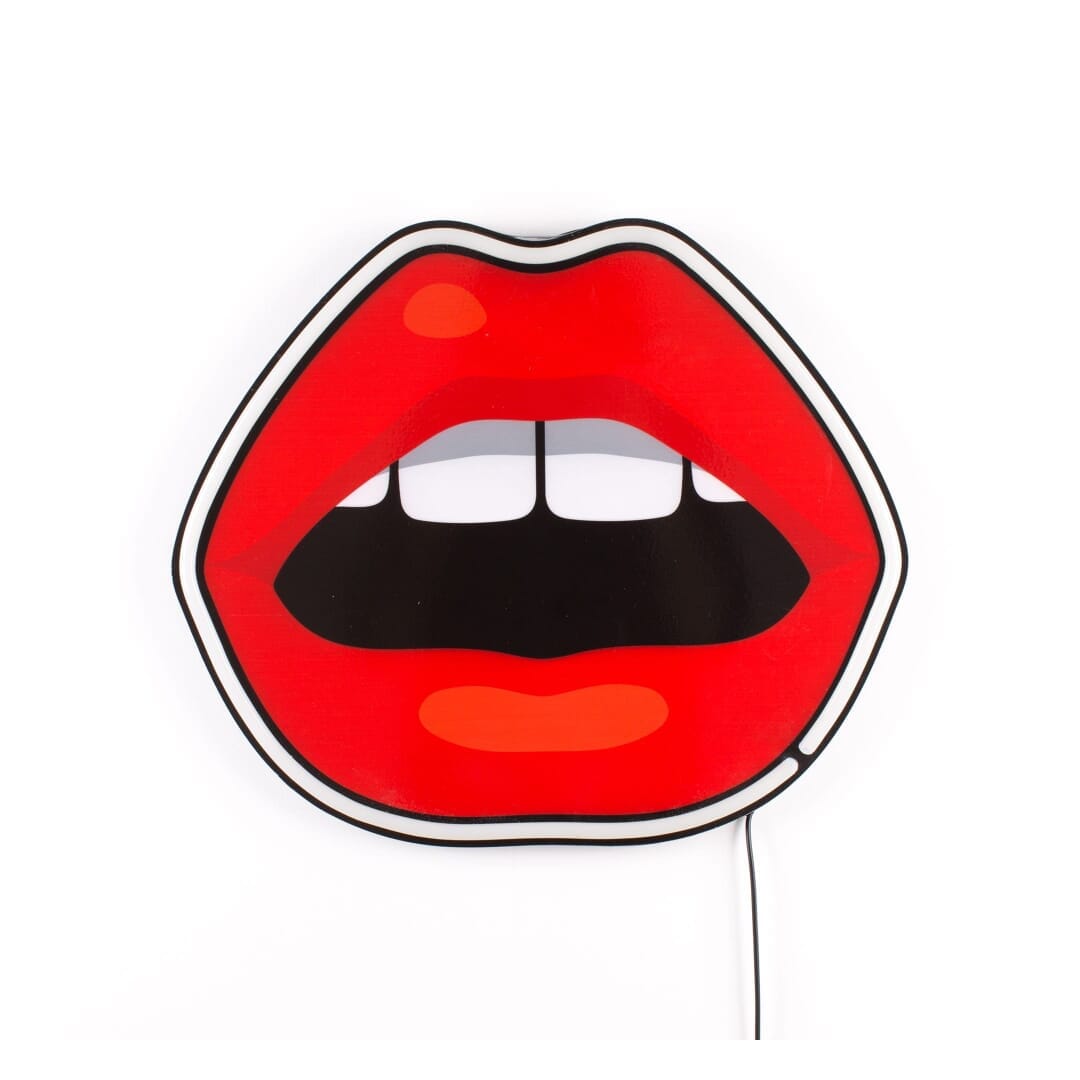 Seletti Blow Neon Lamp Mouth Lampada Da Parete Luminosa Rossa