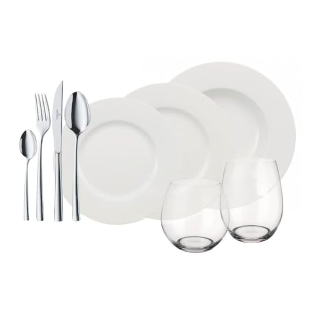 Villeroy & Boch Wonderful World White 4 Friends Set Da Tavola Per 4 Persone