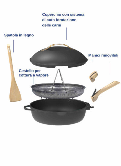 La Favolosa padella 24 cm - colore nero