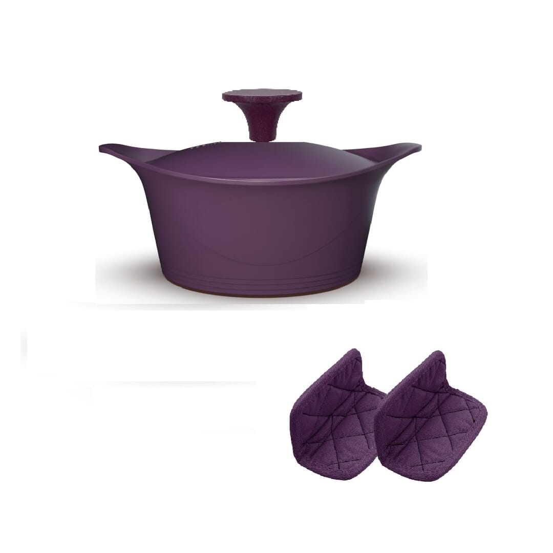 Cookut Casseruola Con Manico In Metallo E Presina Assortite Prugna