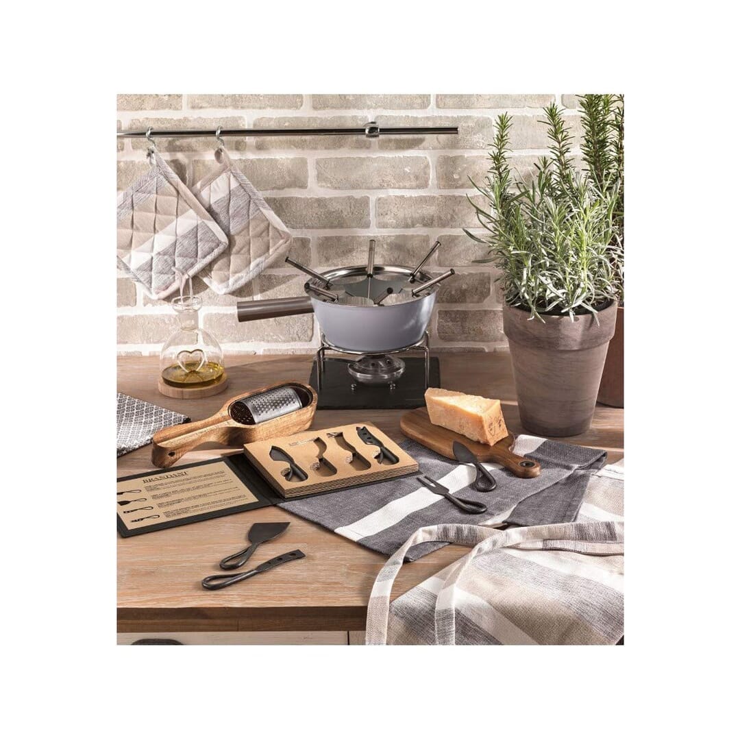 Livingbox Brandani Set Fonduta Alluminio Antiaderente